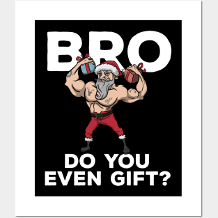 Workout Lifting Lifter Santa Claus Gym Christmas Fitness Posters and Art